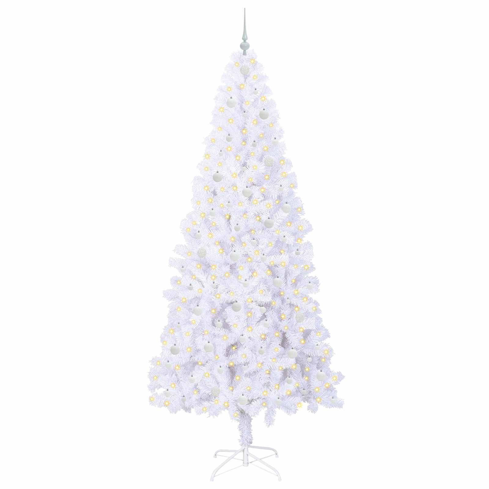 Albero di Natale artificiale Bianco 240 cm PVC e Acciaio | homemem39