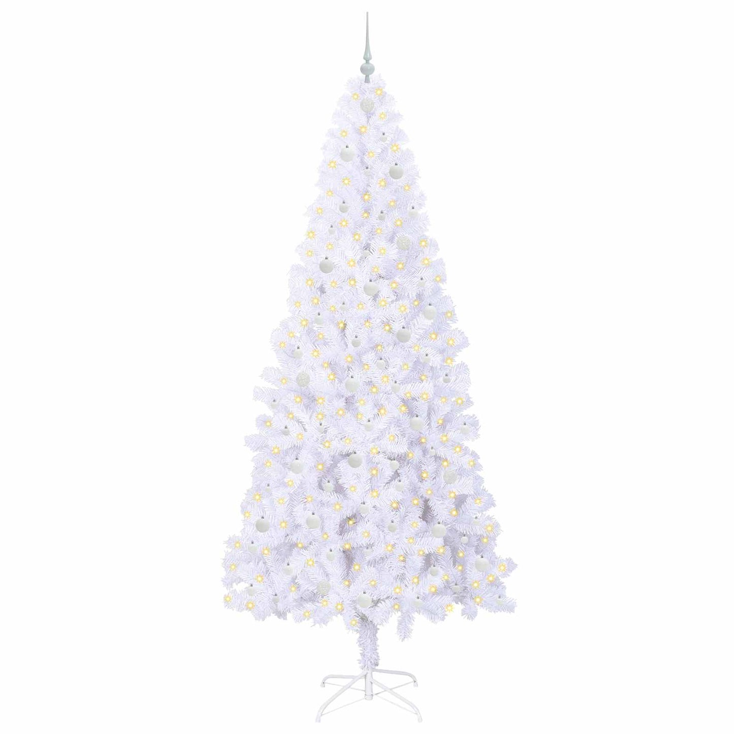 Albero di Natale artificiale Bianco 240 cm PVC e Acciaio