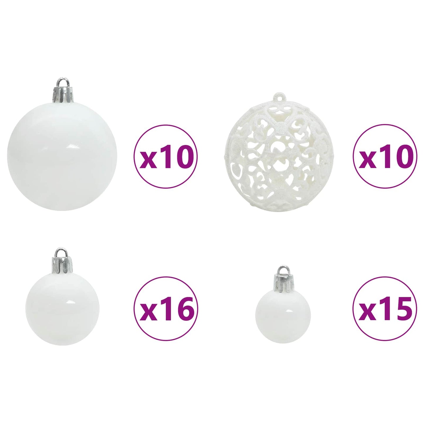 Albero di Natale artificiale Bianco 240 cm PVC e Acciaio | homemem39