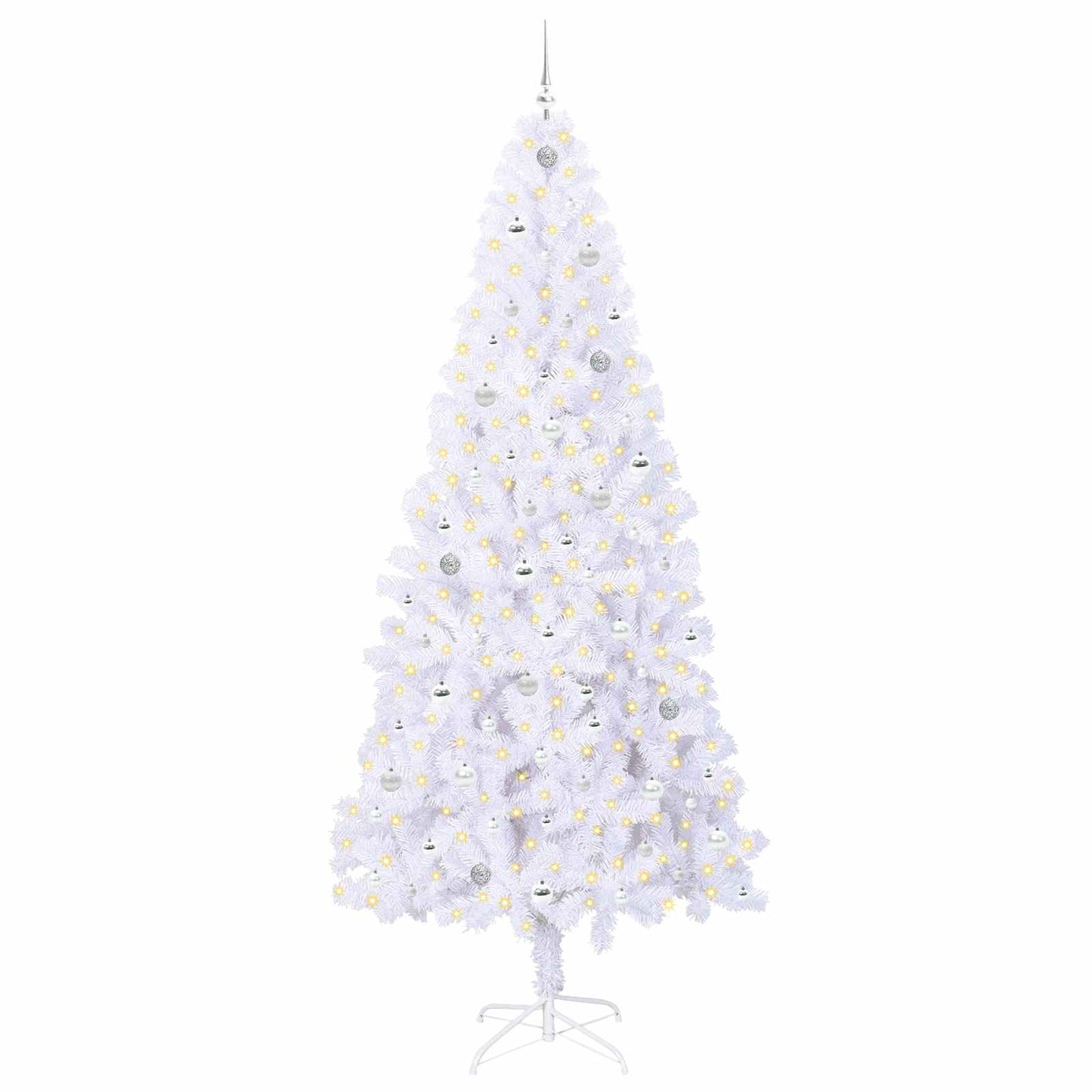 Albero di Natale artificiale Bianco 240 cm PVC e Acciaio | homemem39