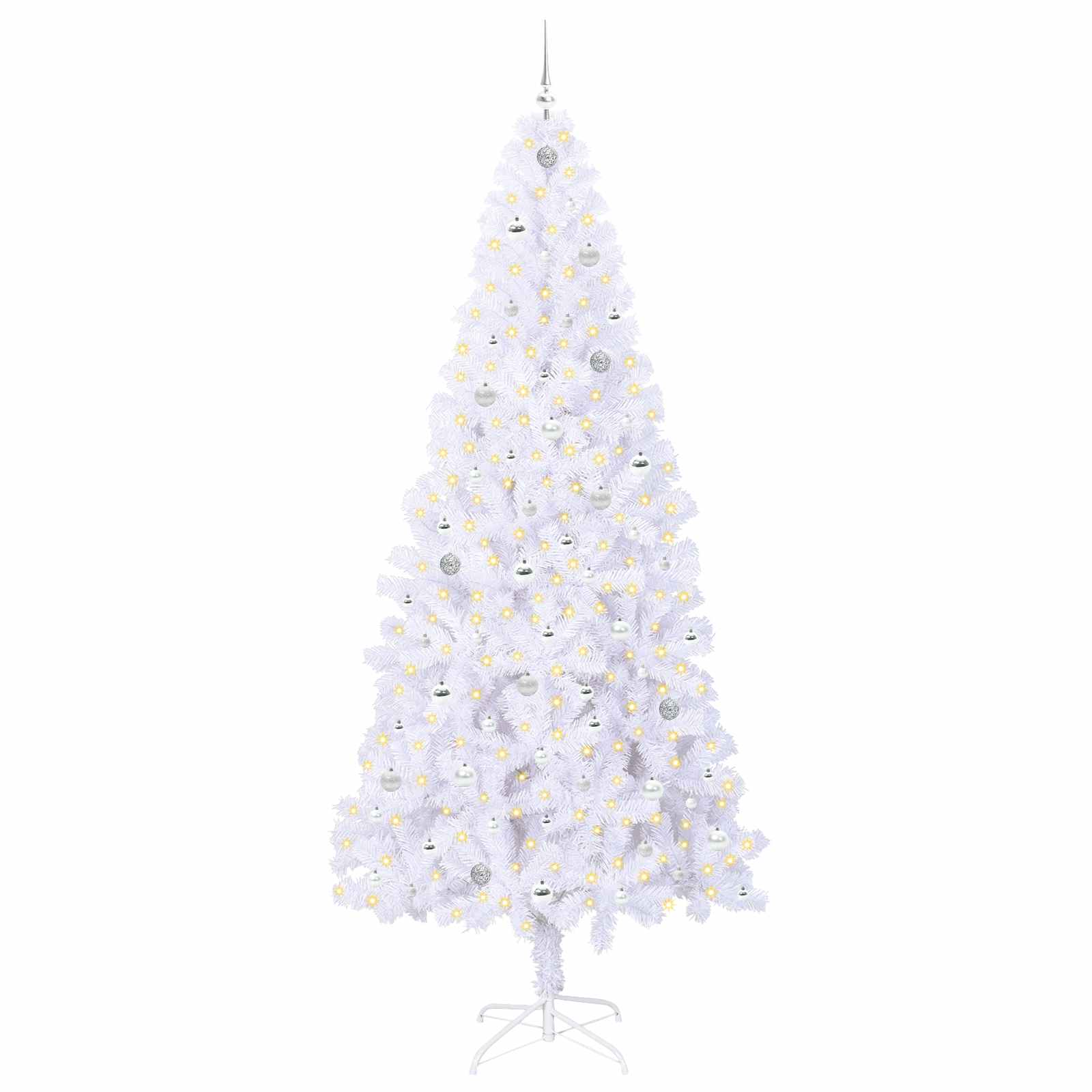 Albero di Natale artificiale Bianco 240 cm PVC e Acciaio | homemem39
