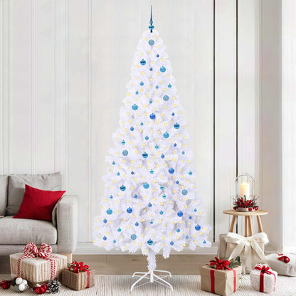Albero di Natale artificiale Bianco 240 cm PVC e Acciaio | homemem39