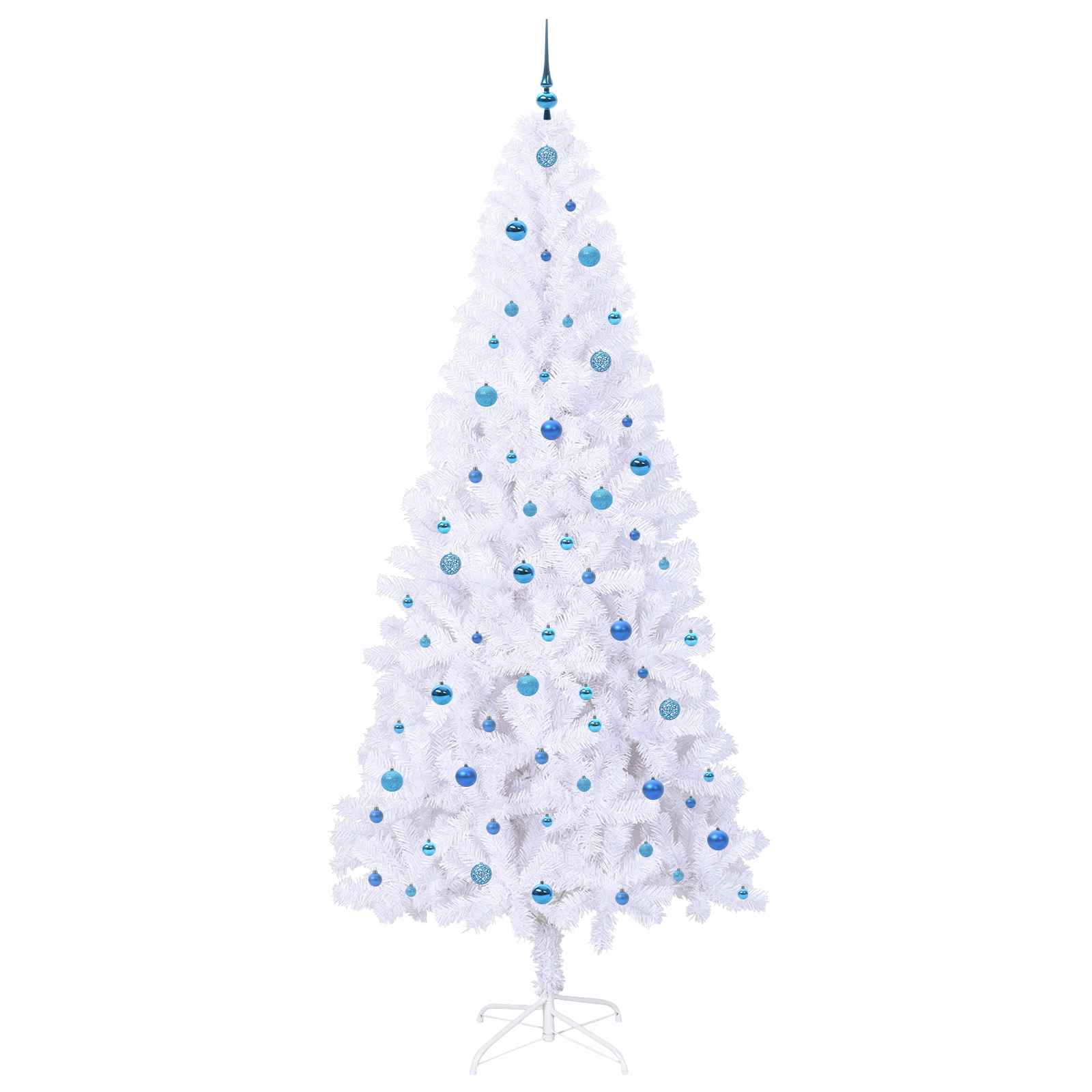 Albero di Natale artificiale Bianco 240 cm PVC e Acciaio | homemem39