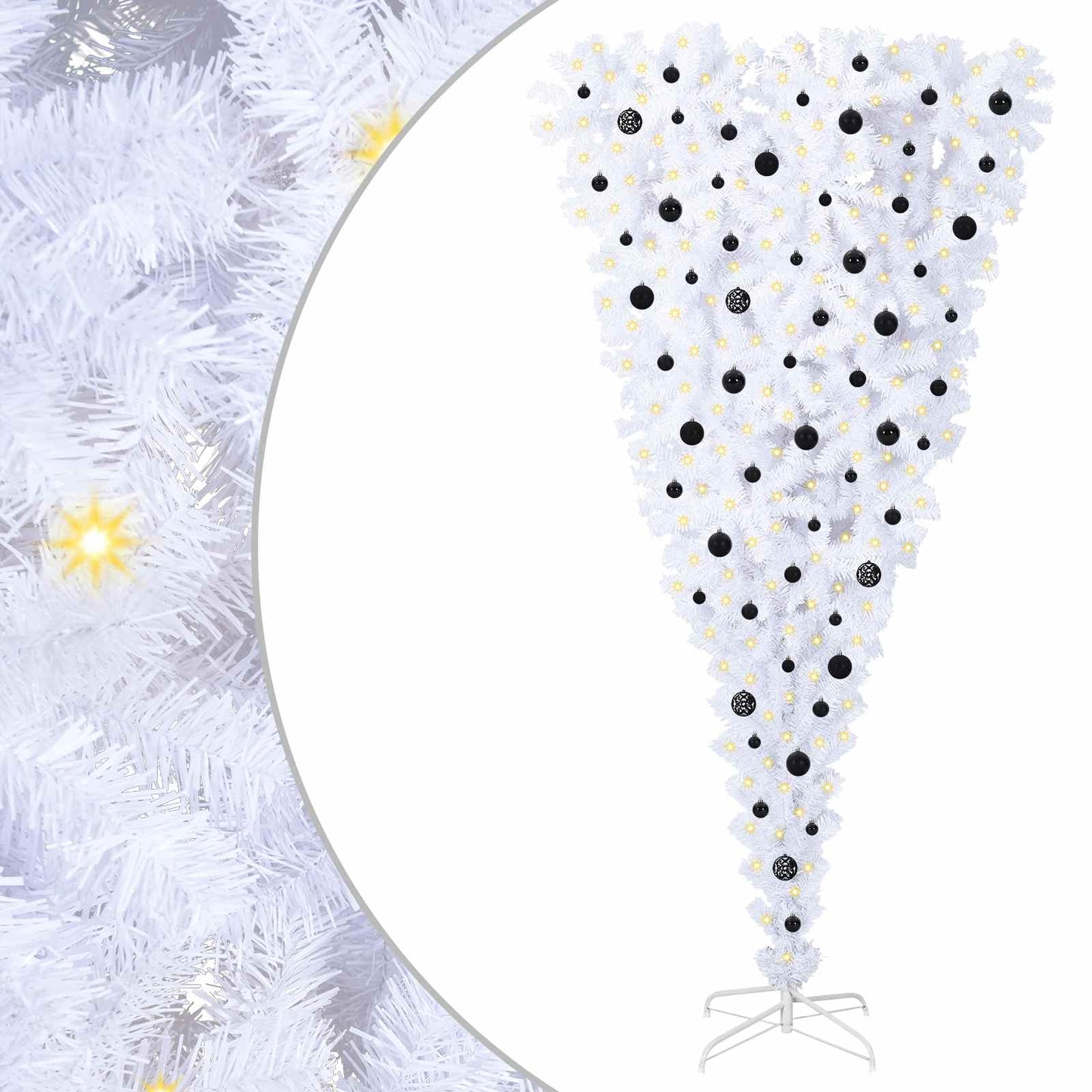 Albero di Natale artificiale Bianco 240 cm PVC e Acciaio | homemem39