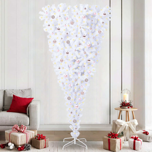 Albero di Natale artificiale Bianco 240 cm PVC e Acciaio | homemem39