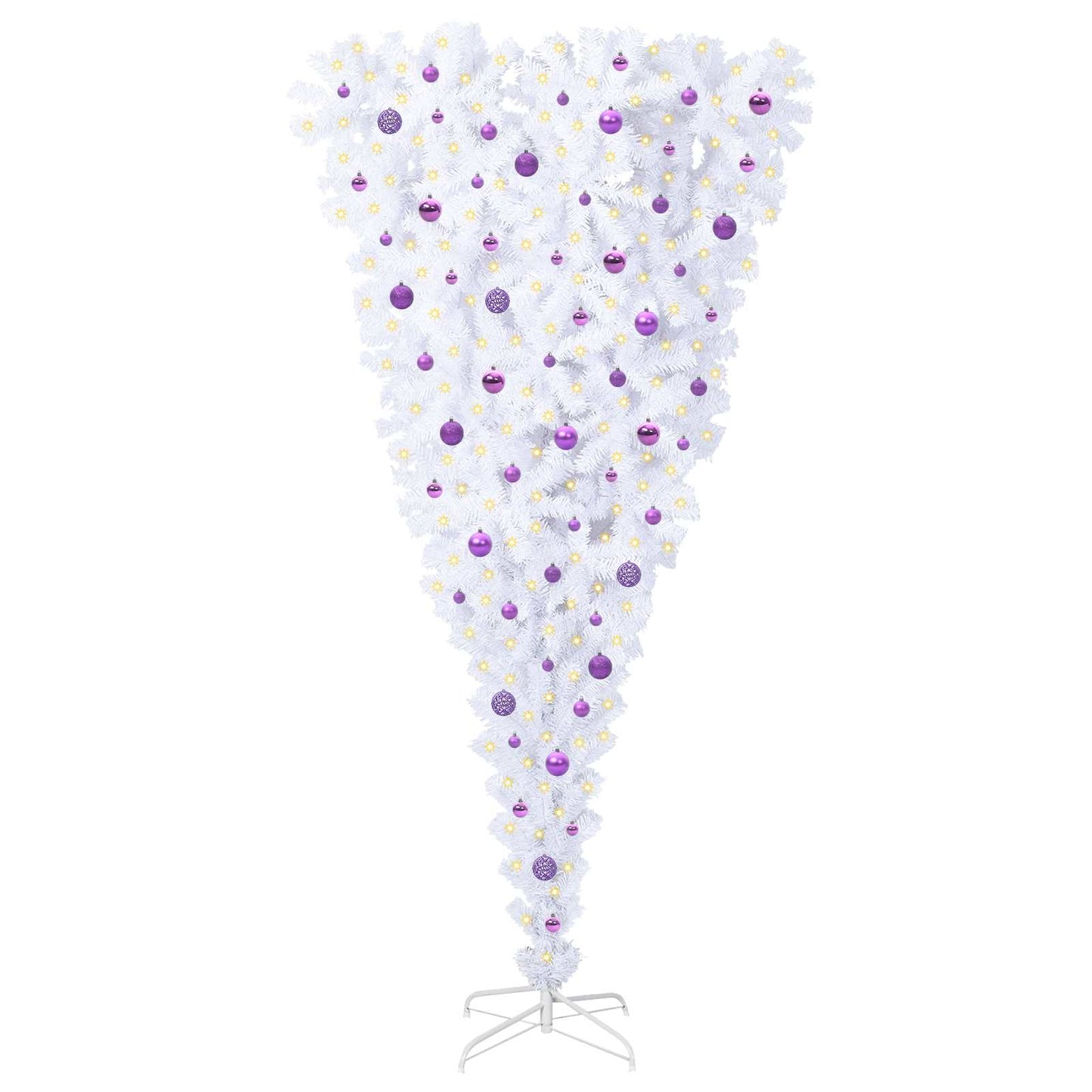 Albero di Natale artificiale Bianco 240 cm PVC e Acciaio | homemem39