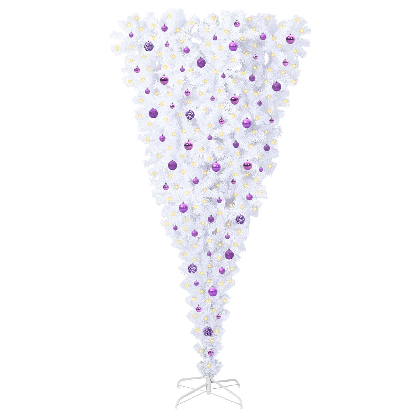 Albero di Natale artificiale Bianco 240 cm PVC e Acciaio | homemem39