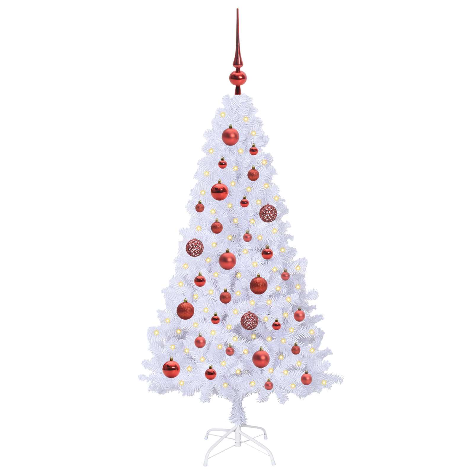 Albero di Natale artificiale Bianco 120 cm PVC e Acciaio | homemem39
