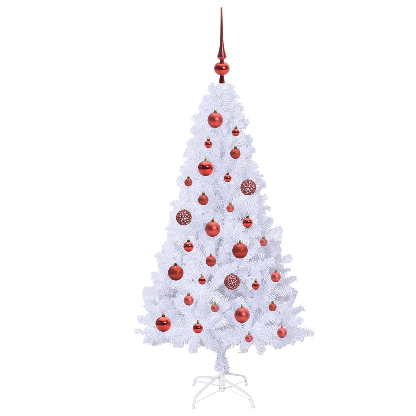Albero di Natale artificiale Bianco 120 cm PVC e Acciaio | homemem39