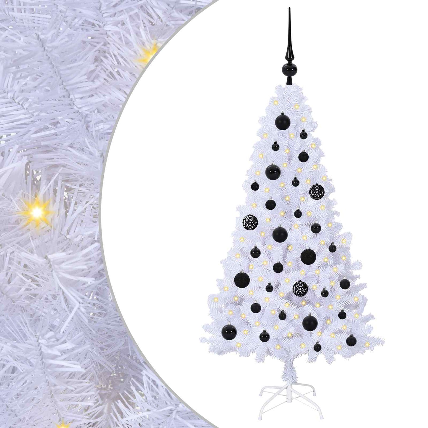Albero di Natale artificiale Bianco 120 cm PVC e Acciaio | homemem39