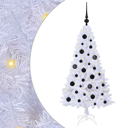 Albero di Natale artificiale Bianco 120 cm PVC e Acciaio | homemem39