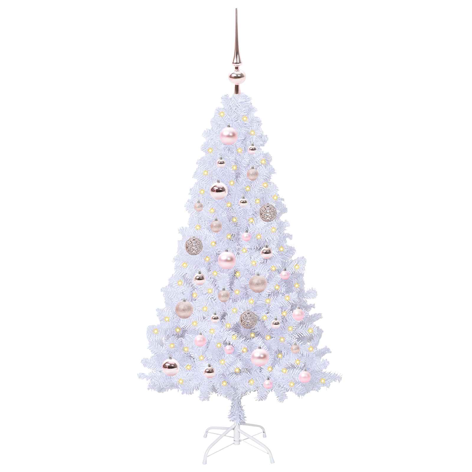 Albero di Natale artificiale Bianco 120 cm PVC e Acciaio | homemem39