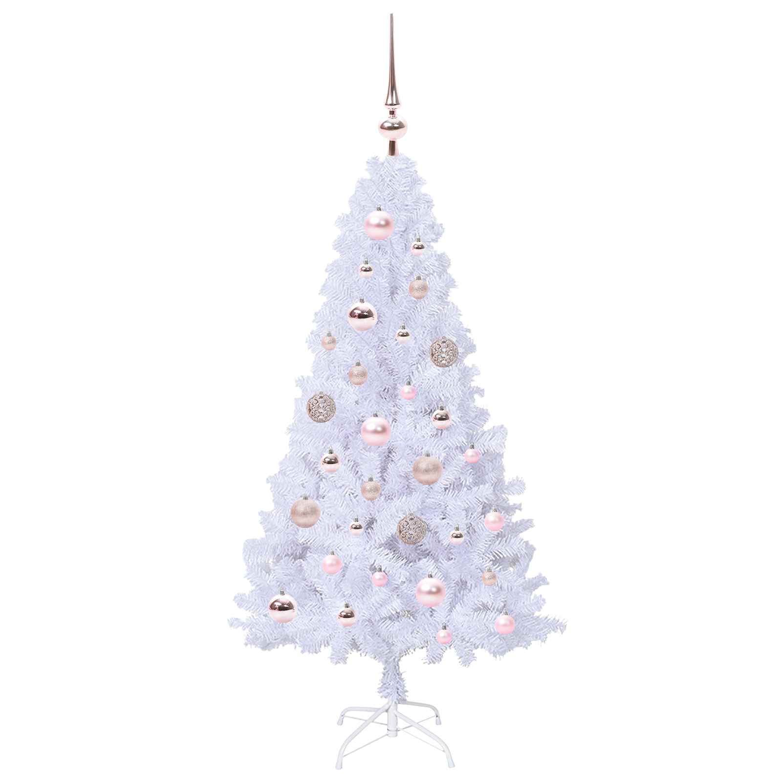 Albero di Natale artificiale Bianco 120 cm PVC e Acciaio | homemem39