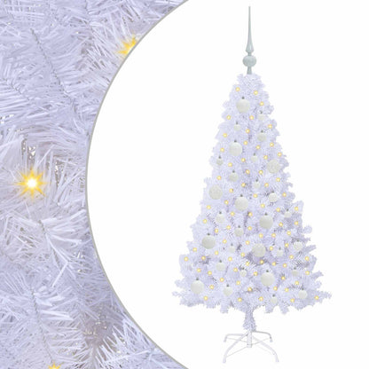 Albero di Natale artificiale Bianco 120 cm PVC e Acciaio | homemem39