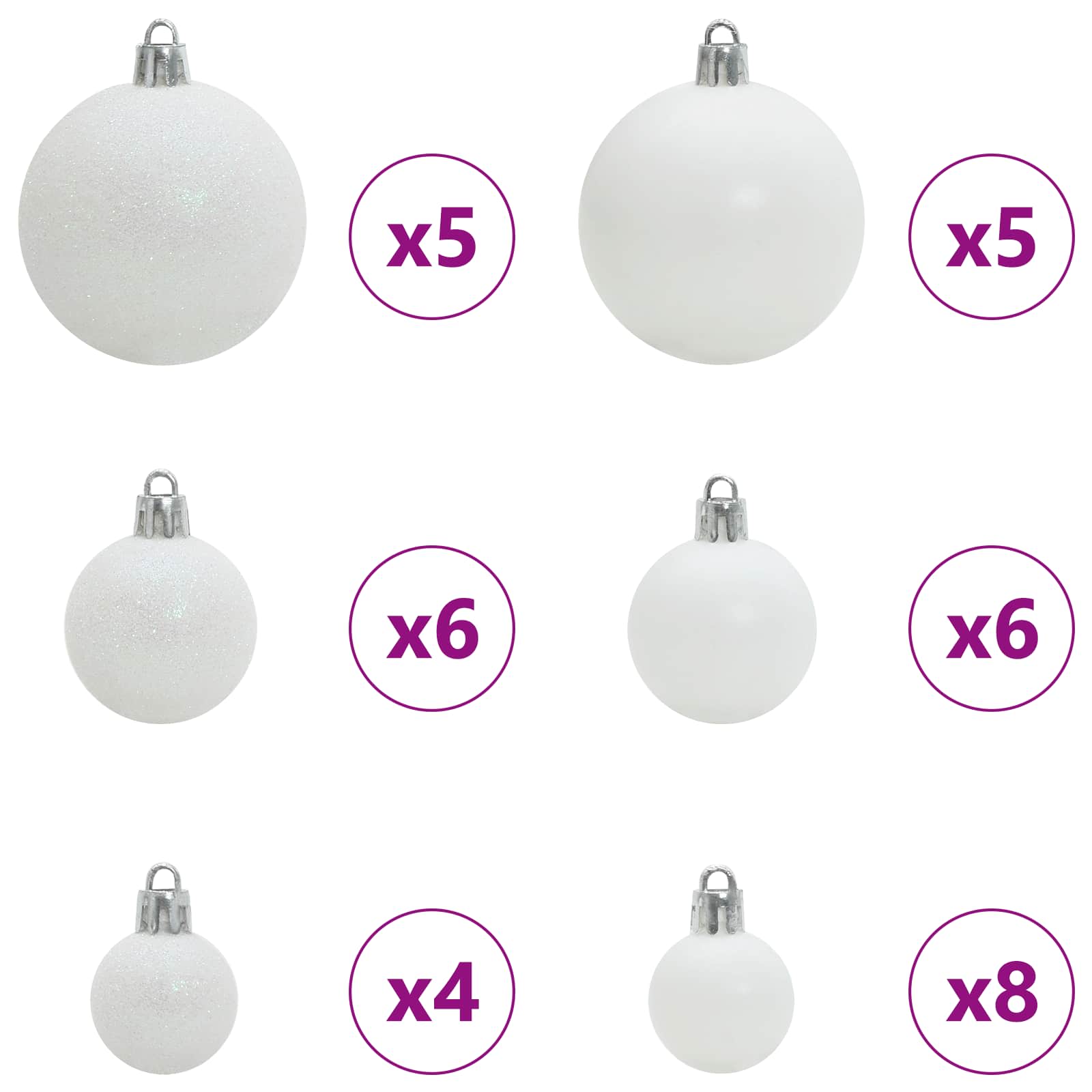 Albero di Natale artificiale Bianco 120 cm PVC e Acciaio | homemem39