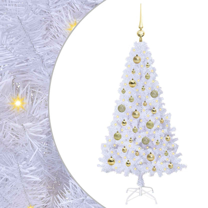 Albero di Natale artificiale Bianco 120 cm PVC e Acciaio