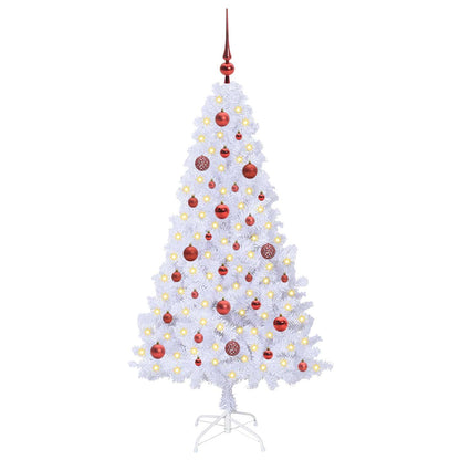 Albero di Natale artificiale Bianco 150 cm PVC e Acciaio