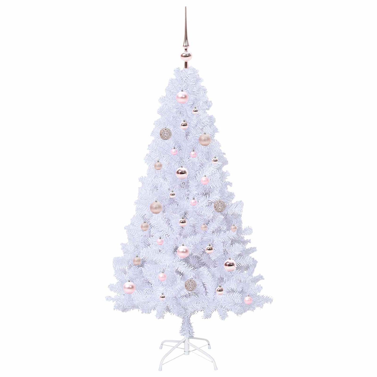 Albero di Natale artificiale Bianco 150 cm PVC e Acciaio