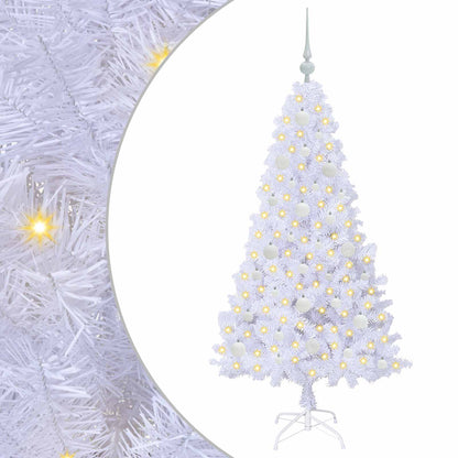 Albero di Natale artificiale Bianco 150 cm PVC e Acciaio