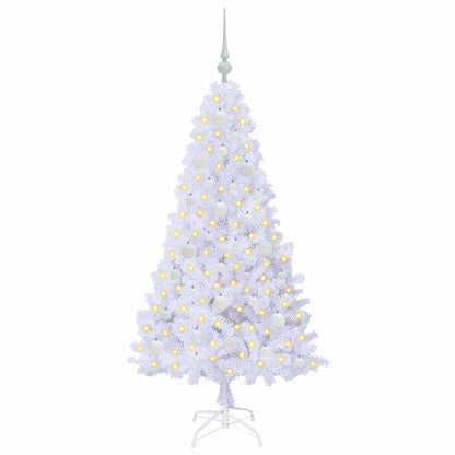 Albero di Natale artificiale Bianco 150 cm PVC e Acciaio