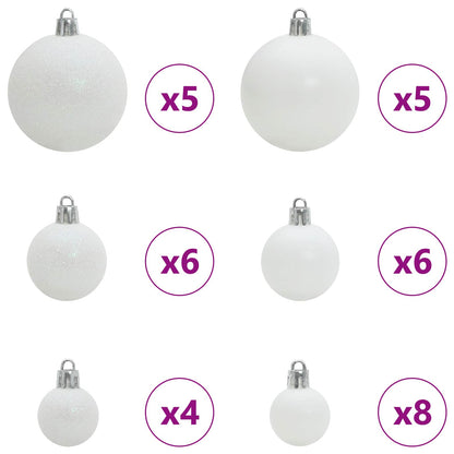 Albero di Natale artificiale Bianco 150 cm PVC e Acciaio