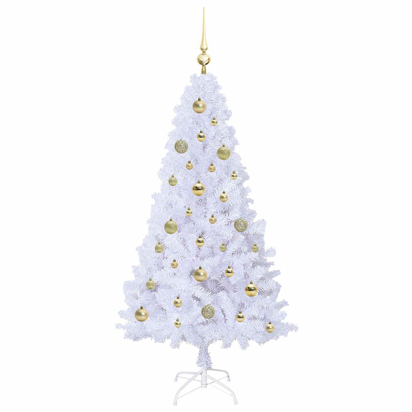 Albero di Natale artificiale Bianco 150 cm PVC e Acciaio