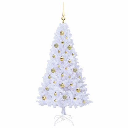 Albero di Natale artificiale Bianco 150 cm PVC e Acciaio