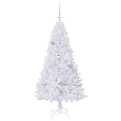 Albero di Natale artificiale Bianco 150 cm PVC e Acciaio
