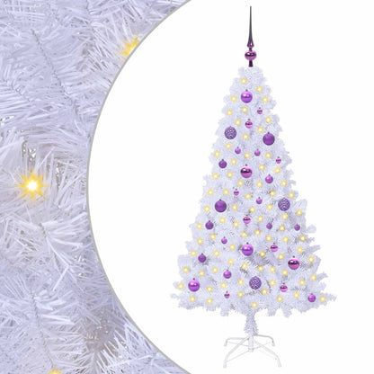 Albero di Natale artificiale Bianco 150 cm PVC e Acciaio