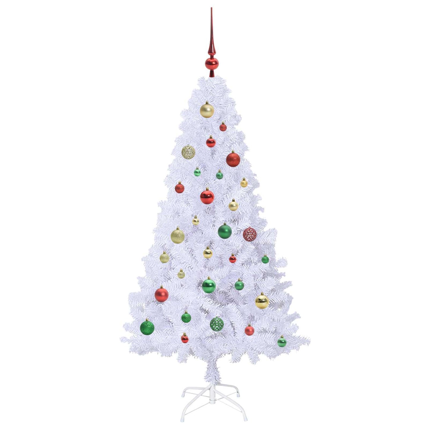 Albero di Natale artificiale Bianco 150 cm PVC e Acciaio