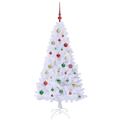 Albero di Natale artificiale Bianco 150 cm PVC e Acciaio
