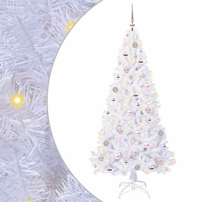 Albero di Natale artificiale Bianco 180 cm PVC e Acciaio