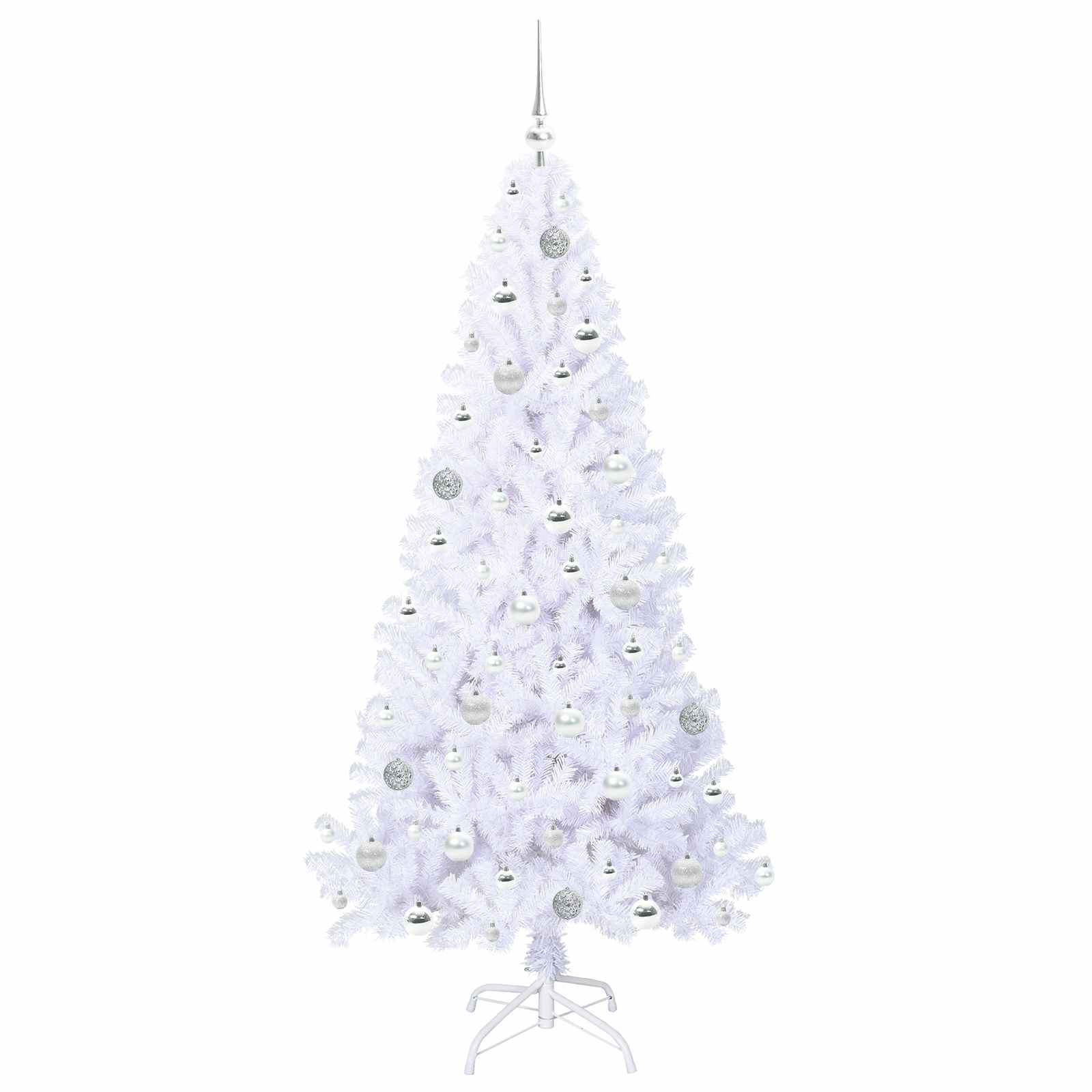 Albero di Natale artificiale Bianco 180 cm PVC e Acciaio | homemem39