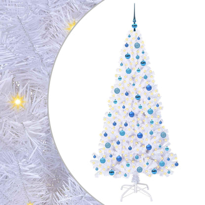 Albero di Natale artificiale Bianco 180 cm PVC e Acciaio
