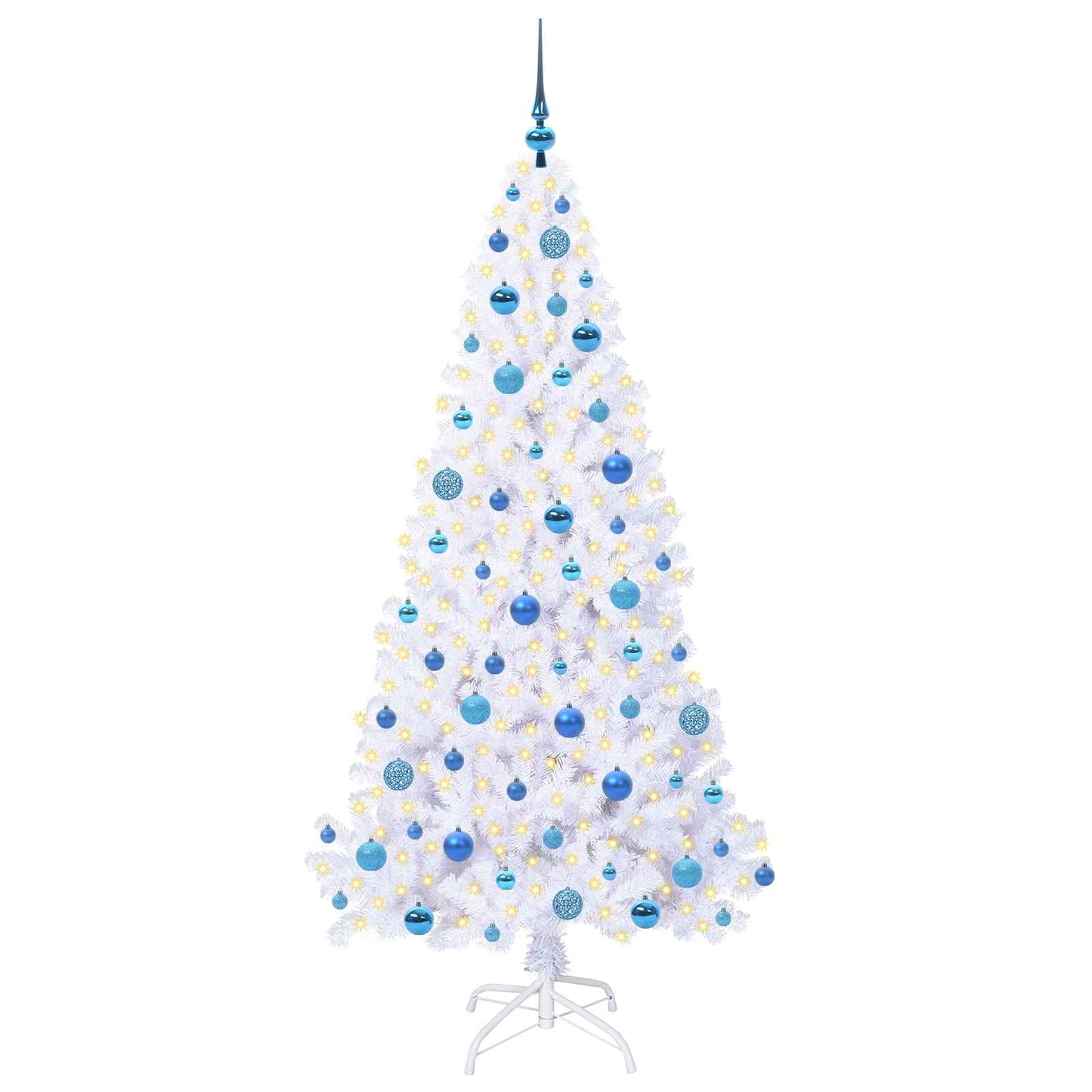 Albero di Natale artificiale Bianco 180 cm PVC e Acciaio