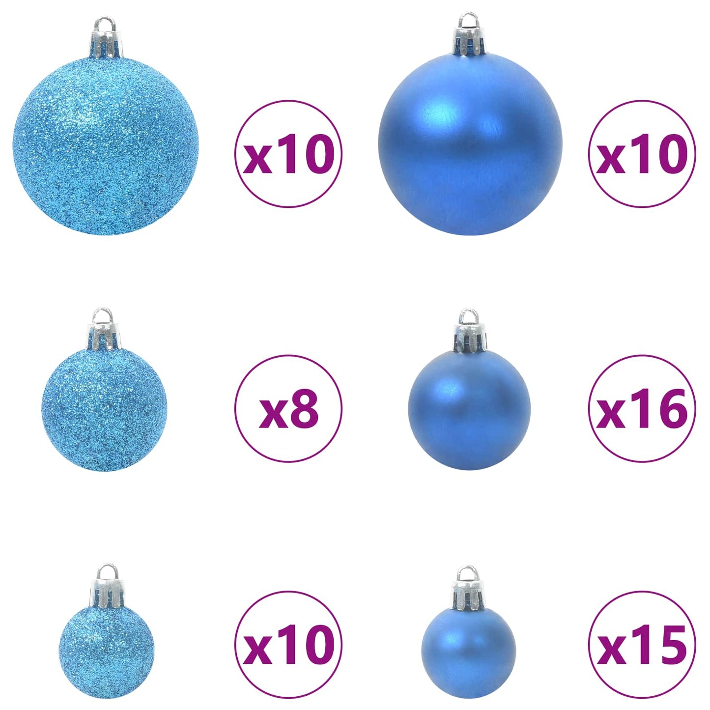 Albero di Natale artificiale Bianco 180 cm PVC e Acciaio