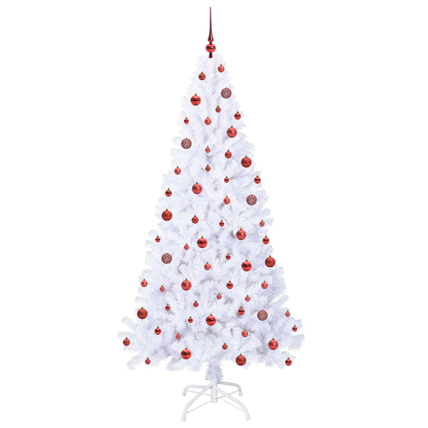 Albero di Natale artificiale Bianco 210 cm PVC e Acciaio