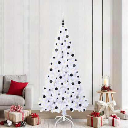 Albero di Natale artificiale Bianco 210 cm PVC e Acciaio