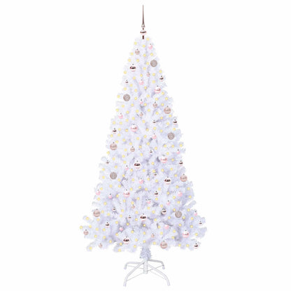Albero di Natale artificiale Bianco 210 cm PVC e Acciaio