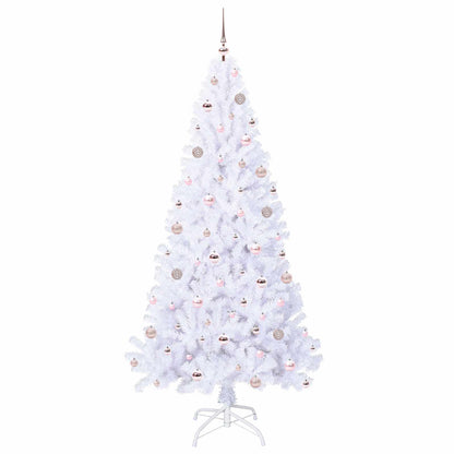 Albero di Natale artificiale Bianco 210 cm PVC e Acciaio