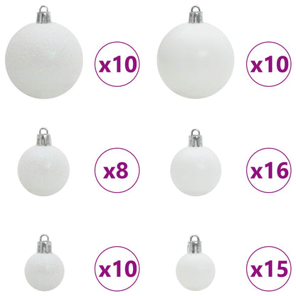 Albero di Natale artificiale Bianco 210 cm PVC e Acciaio