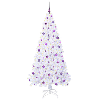 Albero di Natale artificiale Bianco 210 cm PVC e Acciaio
