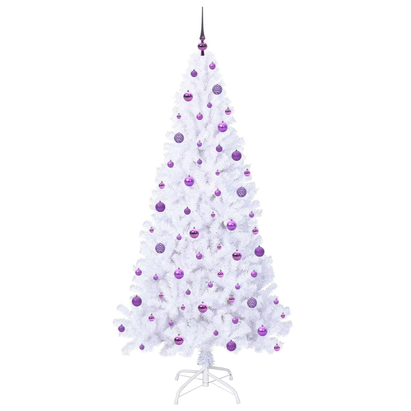 Albero di Natale artificiale Bianco 210 cm PVC e Acciaio