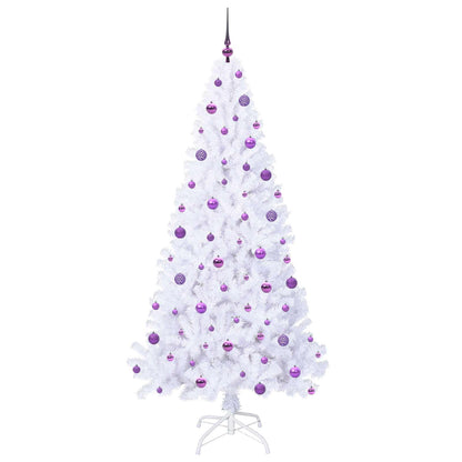 Albero di Natale artificiale Bianco 210 cm PVC e Acciaio
