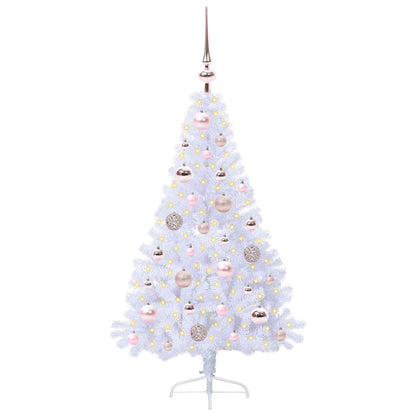 Albero di Natale artificiale Bianco 120 cm PVC e Acciaio | homemem39