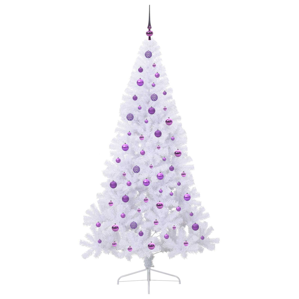 Albero di Natale artificiale Bianco 210 cm PVC e Acciaio | homemem39