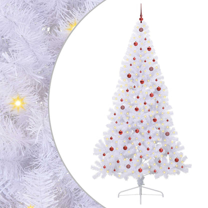 Albero di Natale artificiale Bianco 240 cm PVC e Acciaio