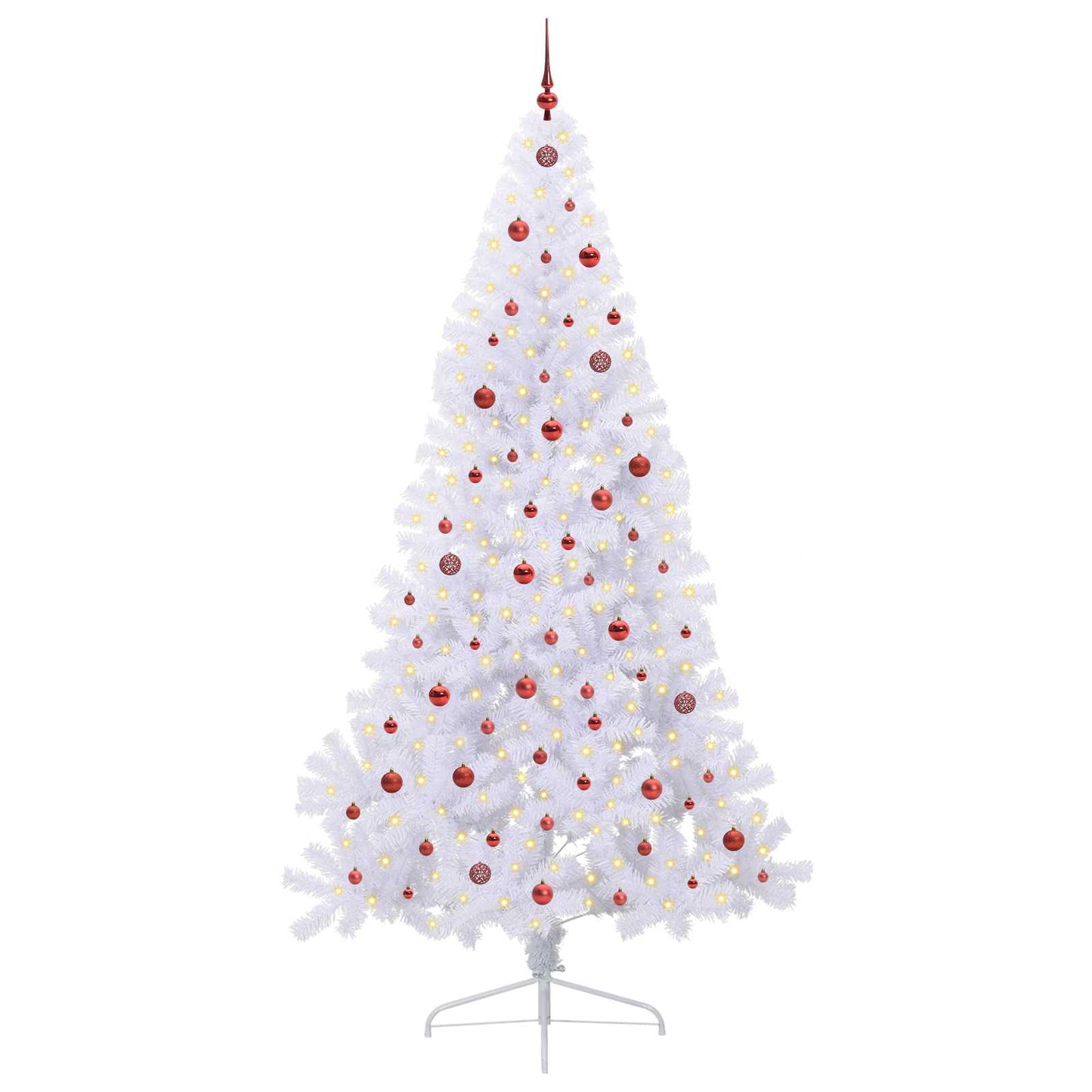 Albero di Natale artificiale Bianco 240 cm PVC e Acciaio