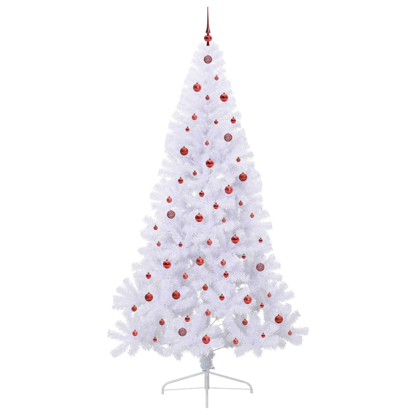 Albero di Natale artificiale Bianco 240 cm PVC e Acciaio