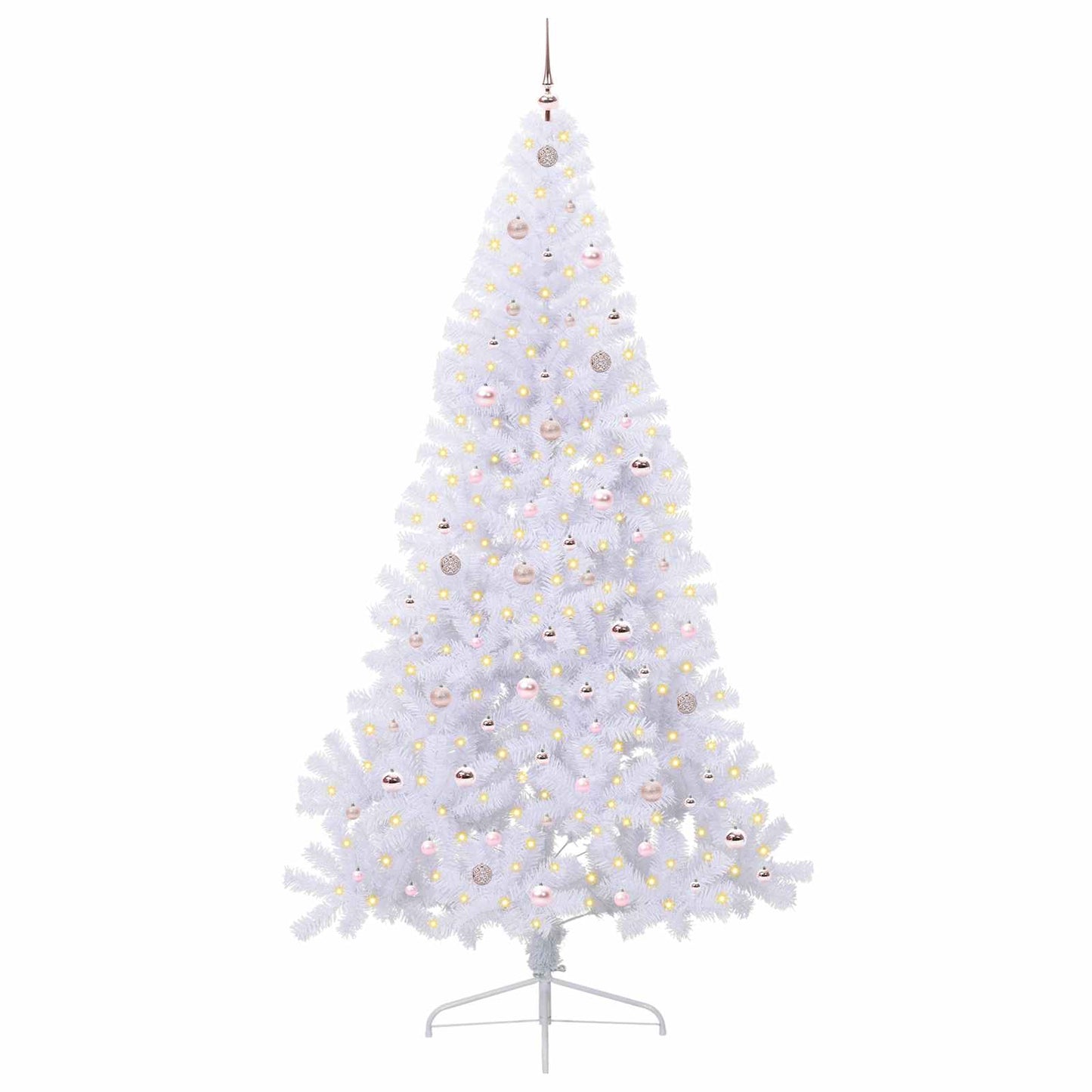Albero di Natale artificiale Bianco 240 cm PVC e Acciaio